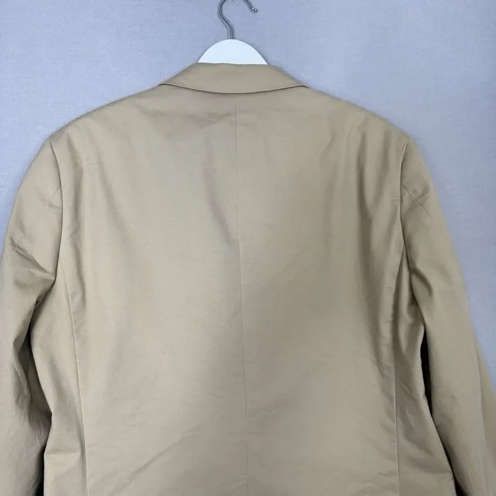 J.Crew Slim-Fit Thompson TruTemp365 Blazer Mens 42R Tan Suit Jacket Sport Coat